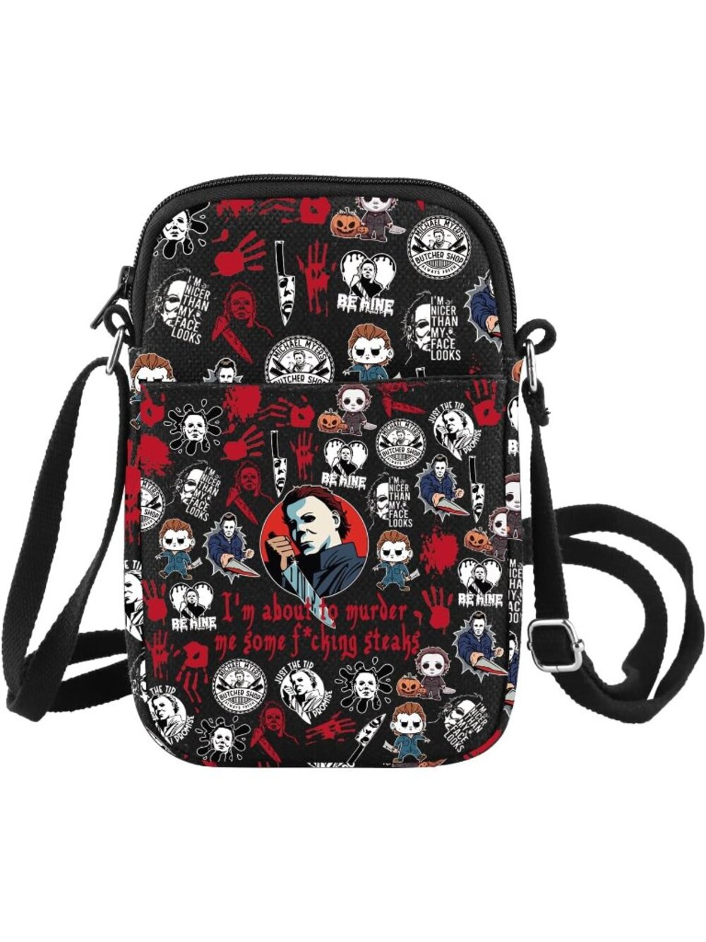 🎃Horror Movie Merchandise Michael Crossbody Bag ired Horror Gifts for Fans